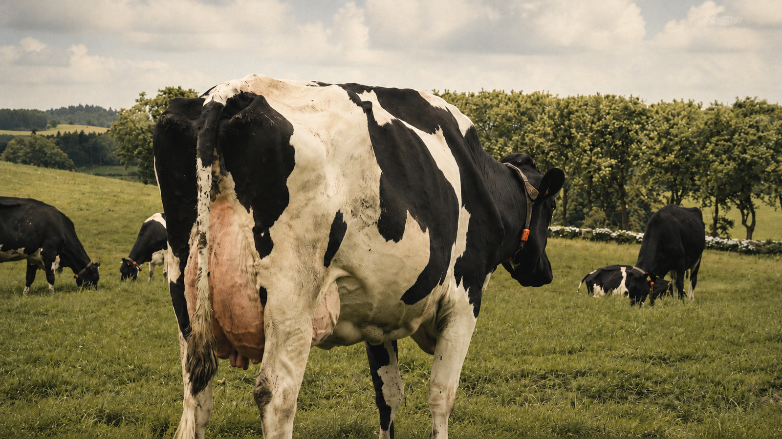 Visitors and animals at the farm